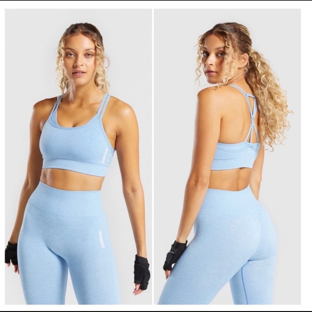 GYMSHARK ADAPT MARL SEAMLESS SPORTS BRA